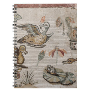 Caderno Espiral Cena das aves aquáticas no Nile, casa do Faun