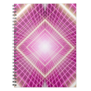 Caderno Espiral cena de arte retrô e pop de ficção científica.
