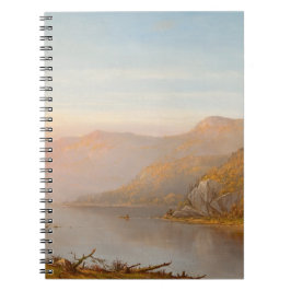 Caderno Espiral Cena do rio das Montanhas (outono do Hudson)