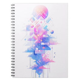 Caderno Espiral Cenário Geométrico Sonhador do Céu