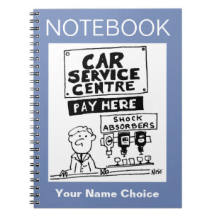 Caderno Espiral Centro de Serviço de Carros Mesa de Pagamento