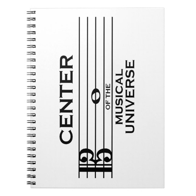 Caderno Espiral Centro do Universo Musical Alto Clef Design (Frente)