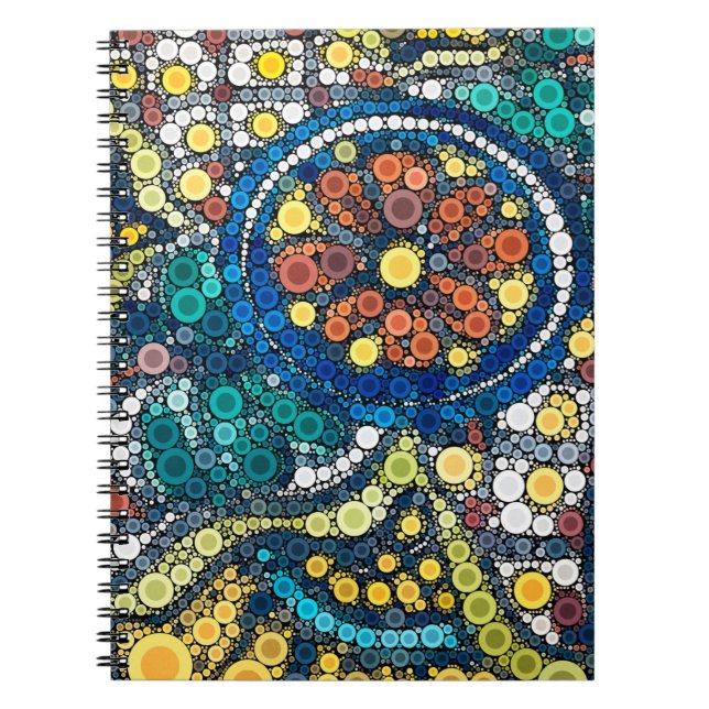 Caderno Espiral cerâmica artística do sudoeste colorida única (Frente)