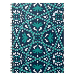 Caderno Espiral Cerâmica Colorida Islâmica Invisível