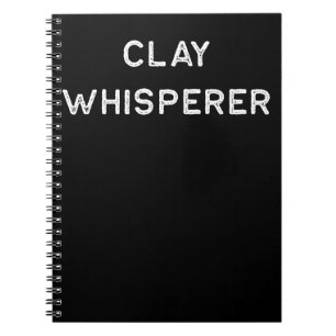 Caderno Espiral Cerâmica da argila da luz do Whisperer da argila