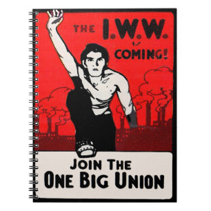 Caderno Espiral cerca de 1905 IWW está vindo
