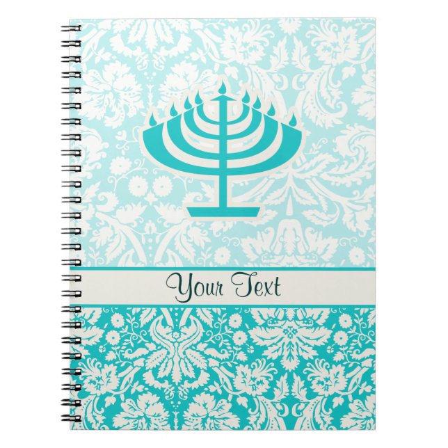 Caderno Espiral Cerceta Menorah (Frente)
