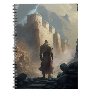 Caderno Espiral Cerco de cidade de montanha