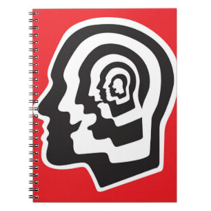 Caderno Espiral Cérebro humano, emoções, psicologia - abstrato