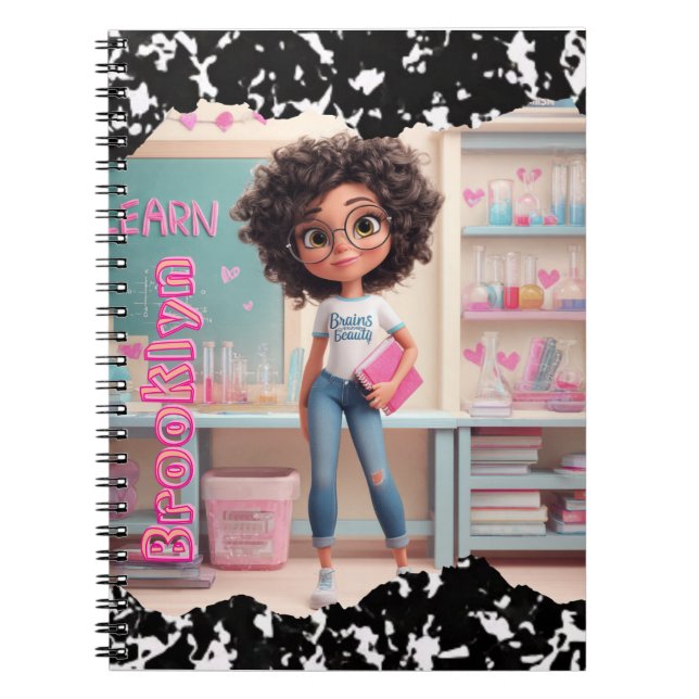 Caderno Espiral Cérebros e Beleza: Notas do laboratório (Frente)