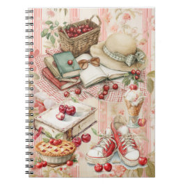 Caderno Espiral Cerejas Doces de Verão