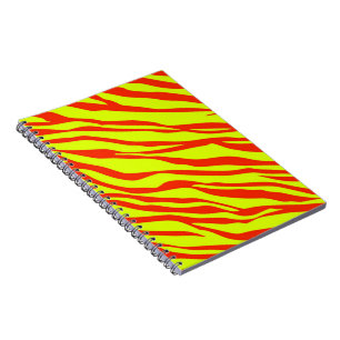 Caderno Espiral Cerery Red e Neon Yellow Zebra Strike