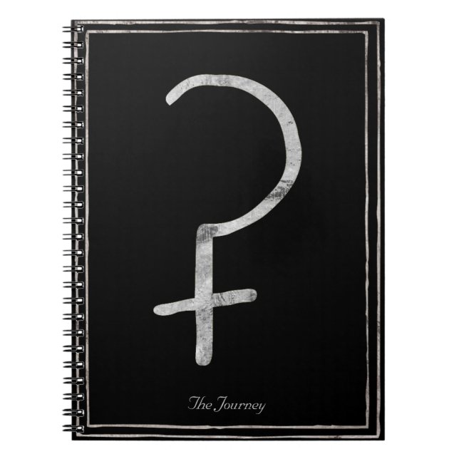 Caderno Espiral Ceres martelados com prata estilizada sistema sola (Frente)