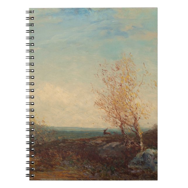 Caderno Espiral Cerf Dans La Forêt De Fontainebleau Félix Ziem (Frente)