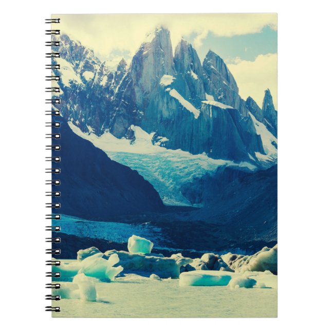 Caderno Espiral Cerro Torre na aventura argentina, américa, argent (Frente)