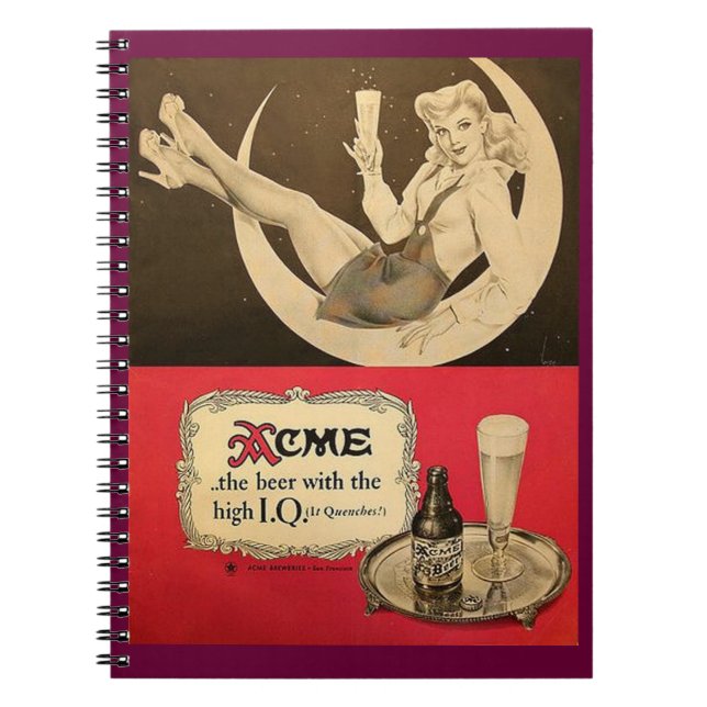 Caderno Espiral cerveja acme (Frente)