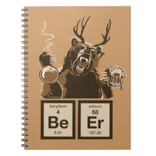 Caderno Espiral Cerveja descoberta urso da química