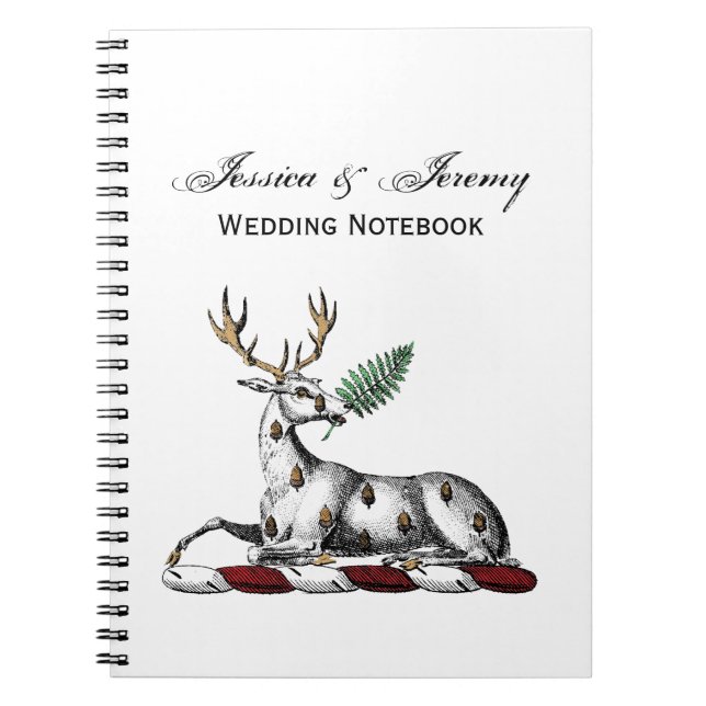 Caderno Espiral Cervo com Emblema de Crista Heráldica de Samambaia (Frente)