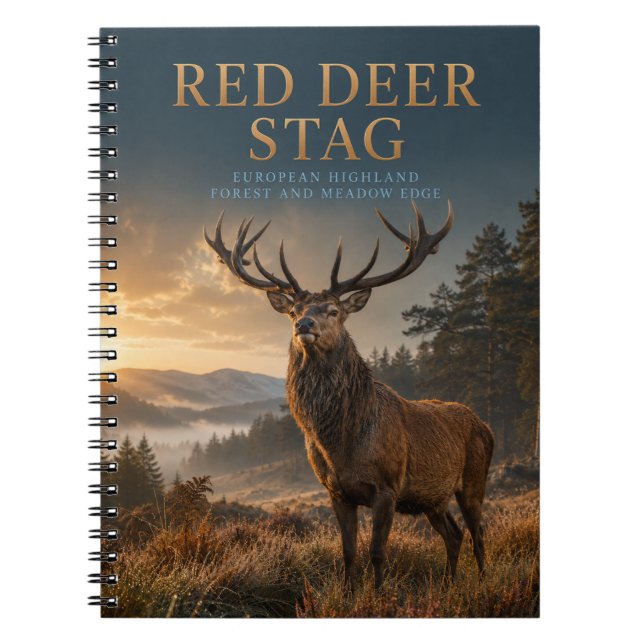 Caderno Espiral Cervo Vermelho Macho Charneca Alta ANIMAIS (Frente)
