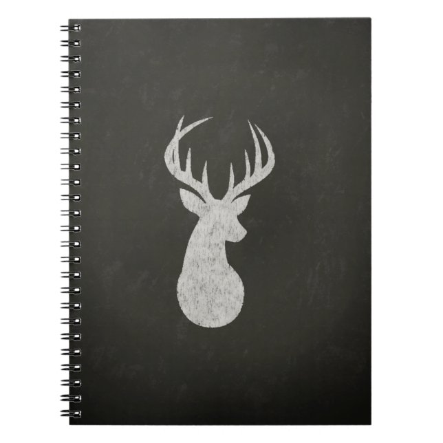 Caderno Espiral Cervos com o desenho de giz dos Antlers (Frente)