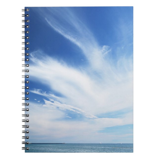 Caderno Espiral Céu azul e nuvens (Frente)