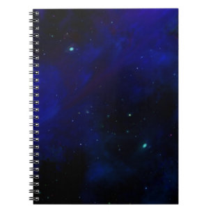 Caderno Espiral Céu Azul Meia-Noite com Estrelas