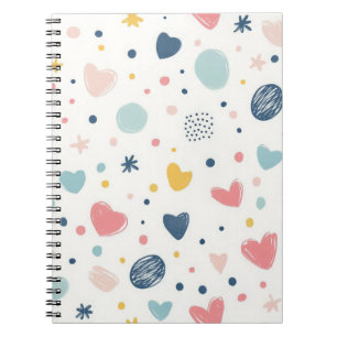Caderno Espiral Céu de Desenho Animado Bonito
