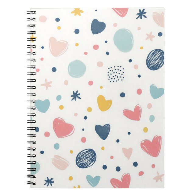 Caderno Espiral Céu de Desenho Animado Bonito (Frente)