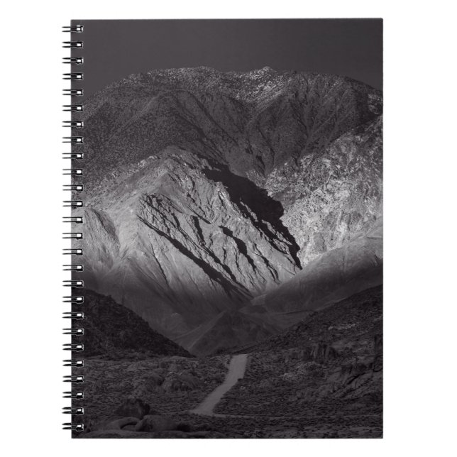 Caderno Espiral céu noturno preto e branco (Frente)