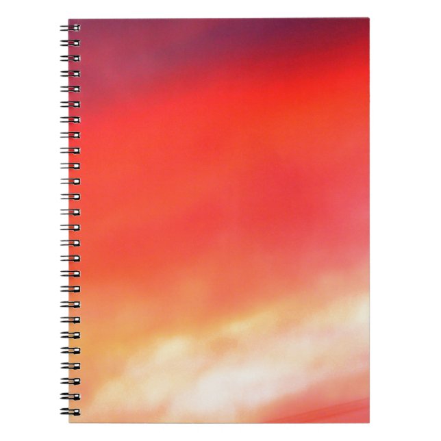 Caderno Espiral Céu Vermelho À Noite (Frente)
