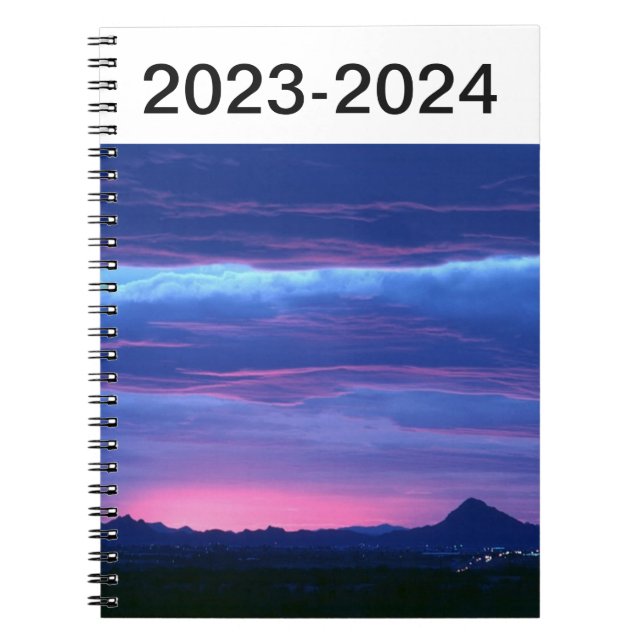 Caderno Espiral Céu Vermelho - Planejador (Frente)