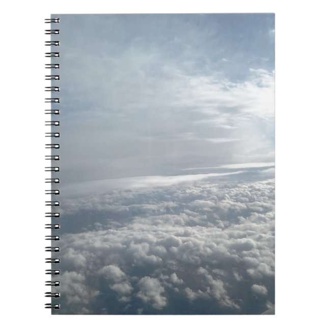 Caderno Espiral Céu, Visão Plana, Lindas Nuvens (Frente)