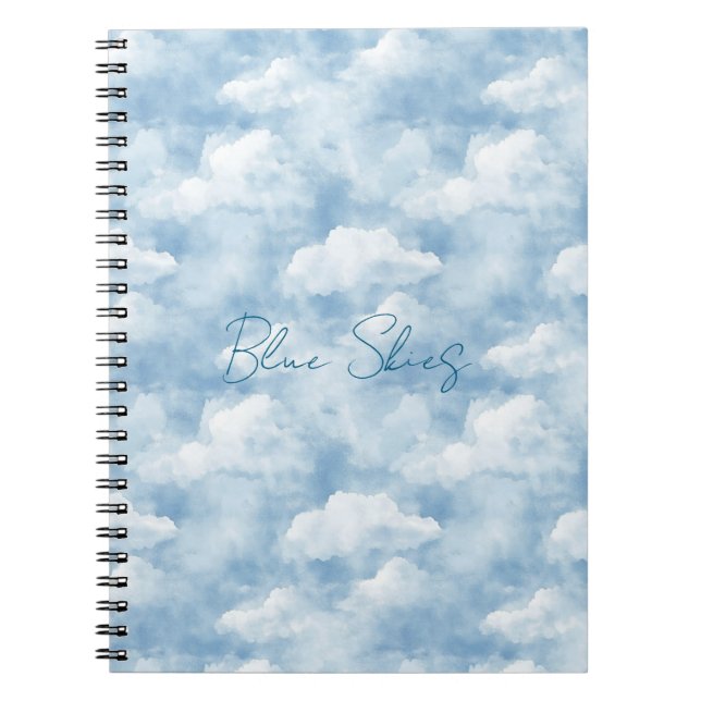 Caderno Espiral Céus Azuis Nuvens   (Frente)
