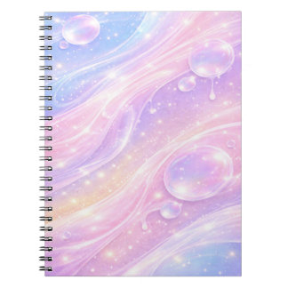 Caderno Espiral Céus pastel sonhadores arte de IA