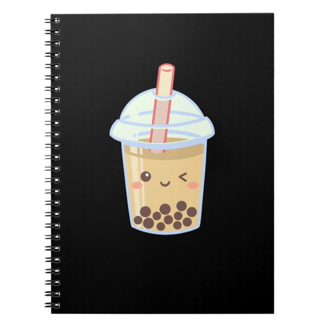 Caderno Espiral Chá Boba Cute (Frente)
