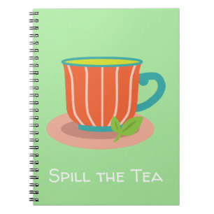 Caderno Espiral Chá de hortelã para amantes de chá