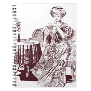 Caderno Espiral chá de senhorita