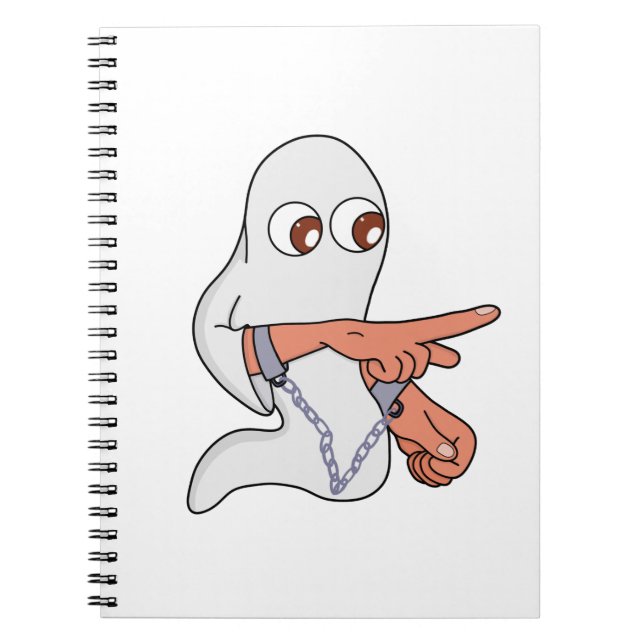 Caderno Espiral Chained ghost pointing forward (Frente)