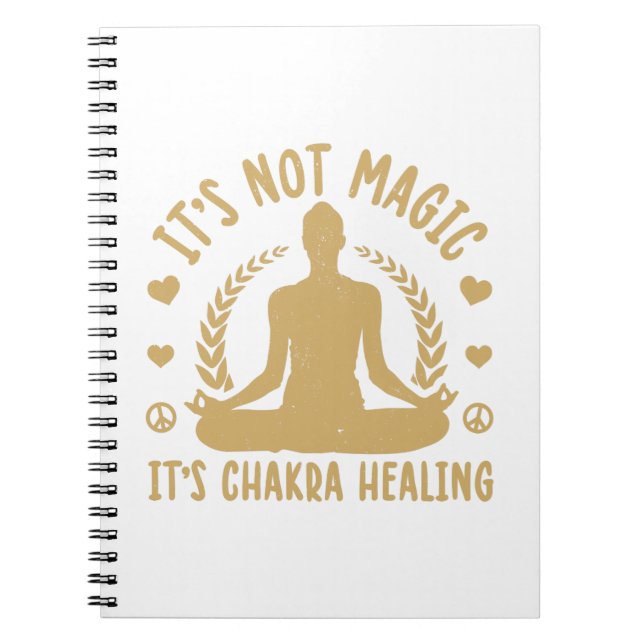 Caderno Espiral Chakra Healing Magic | Ideias De Ioga Esotérica (Frente)