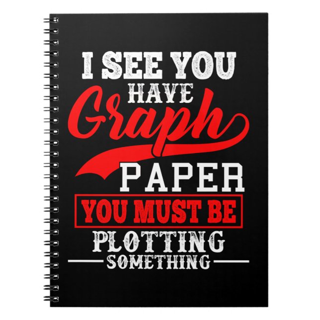 Caderno Espiral Chalaça do papel de gráfico da matemática (Frente)