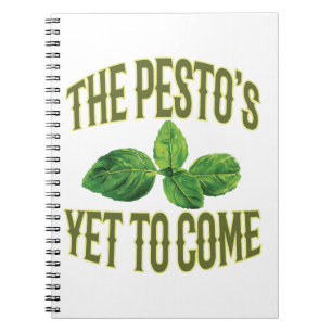Caderno Espiral Chalaça engraçada da comida - o Pesto a vir aind