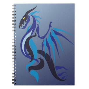 Caderno Espiral Chama azul do dragão
