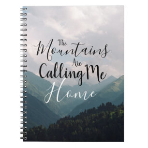 Caderno Espiral Chamando me Mountain View da casa