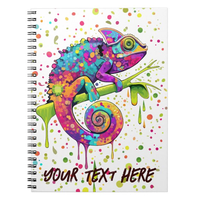 Caderno Espiral Chameleon Paint mantém estilo aquarela (Frente)