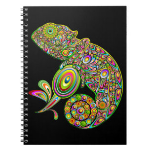 Caderno Espiral Chameleon Psychedelic Fantasy