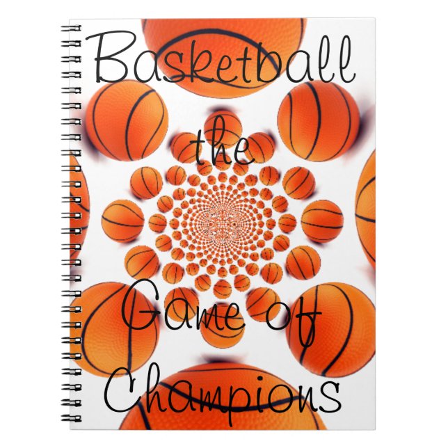 Caderno Espiral Champion Court Vision: Jogo de basquete para campe (Frente)