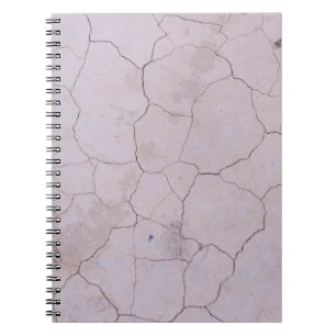 CADERNO ESPIRAL CHÃO DE CONCRETO BRANCO CRACKED