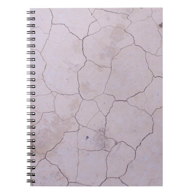 CADERNO ESPIRAL CHÃO DE CONCRETO BRANCO CRACKED (Frente)