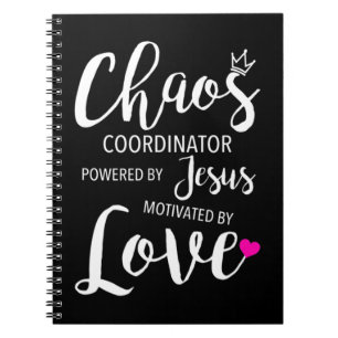 Caderno Espiral Chaos Coordinator Teacher Powered By Jesus Motivat
