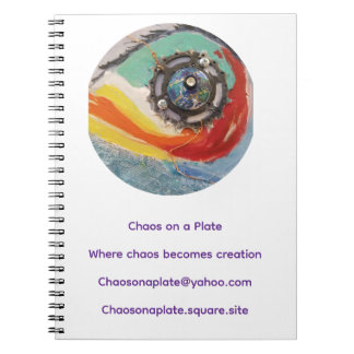 Caderno Espiral Chaos on a Plate Spiral Notebook – Swirl Gear 